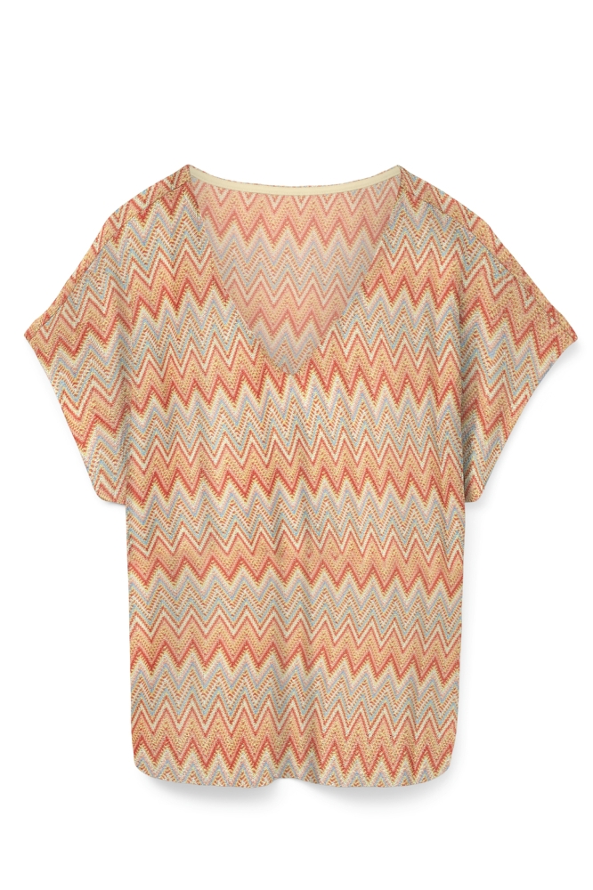 VMDICTE SS V-NECK TOP JRS GA VO 10328139 DUBARRY/DICTE